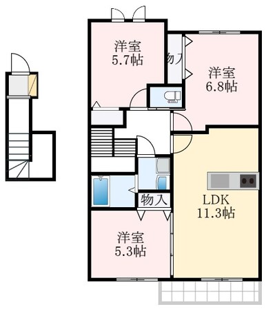 SunCourt美原Iの物件間取画像